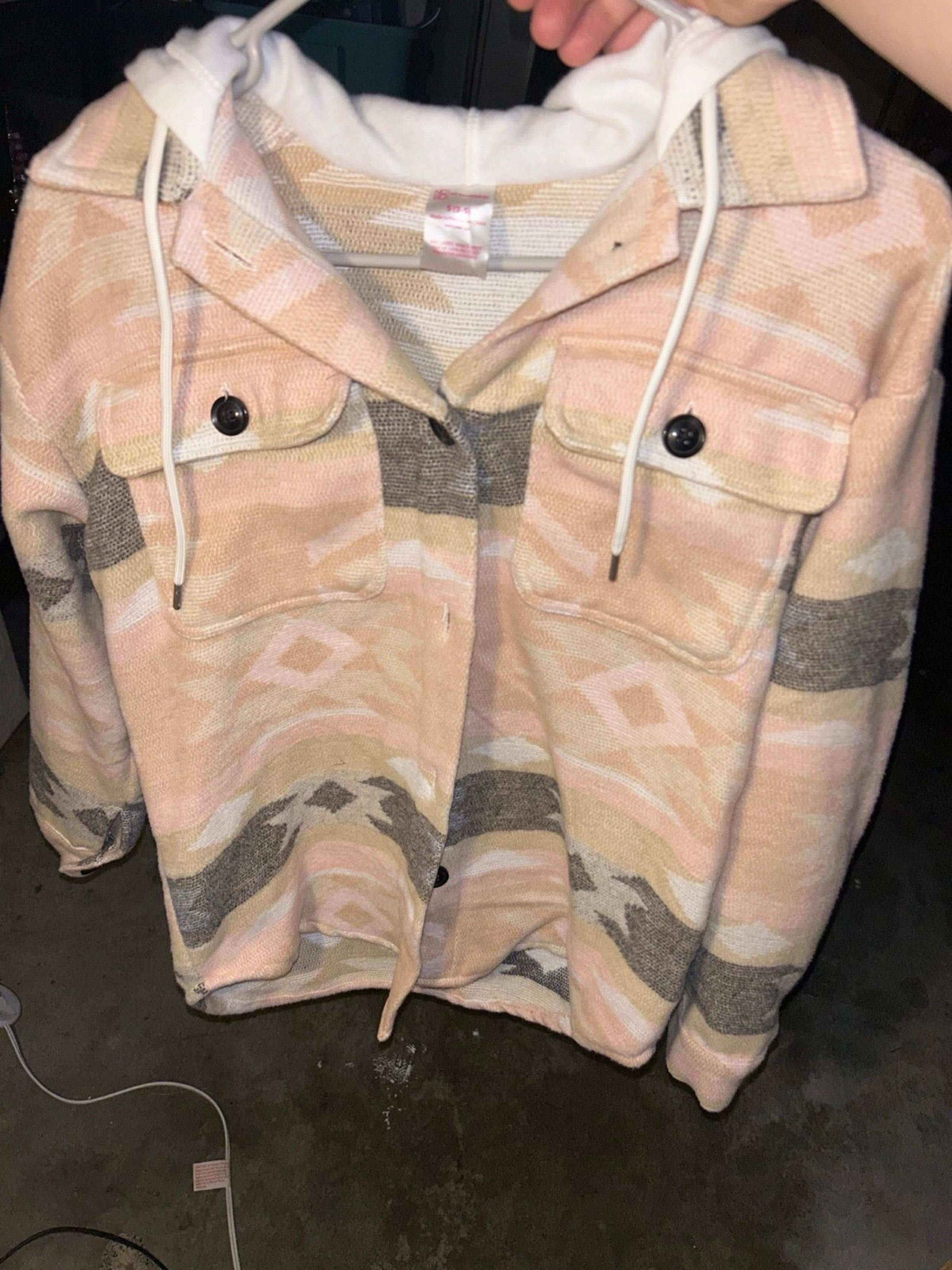 Button up hooded sweater