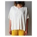 Raquel Allegra Satin Ripple Henley Rayon Boho Top Size 0 , small