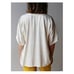 Raquel Allegra Satin Ripple Henley Rayon Boho Top Size 0 , small
