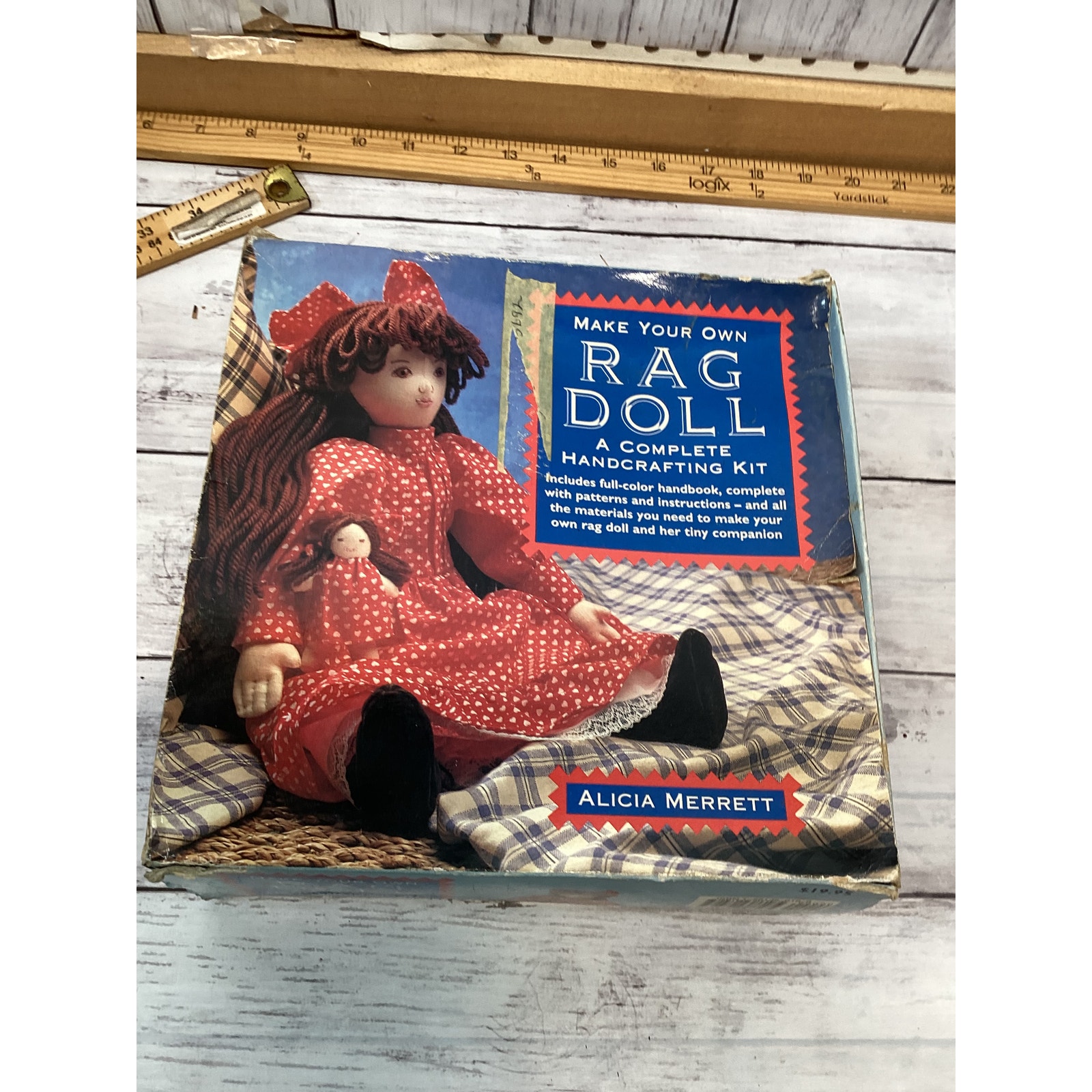 Alicia Merrett Make Your Own Rag Doll Crafting Kit Red Fabric DIY Project