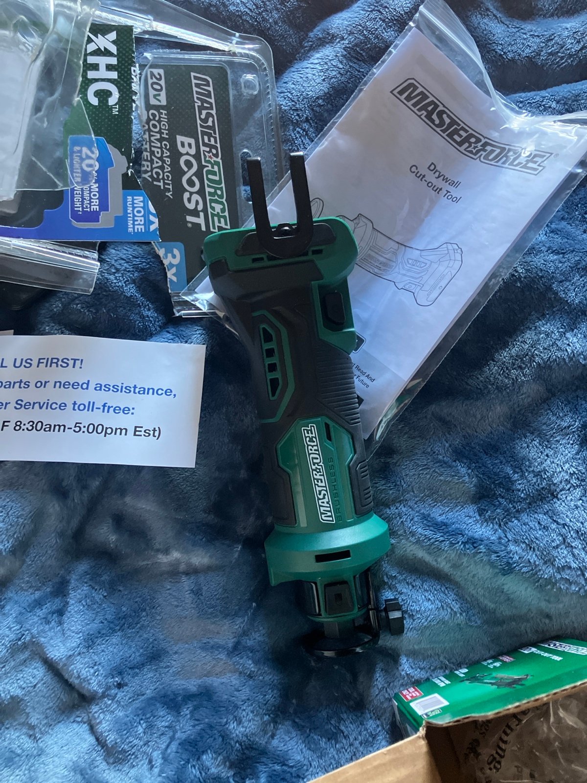 20v Master force drywall cut-out too and 20v battery