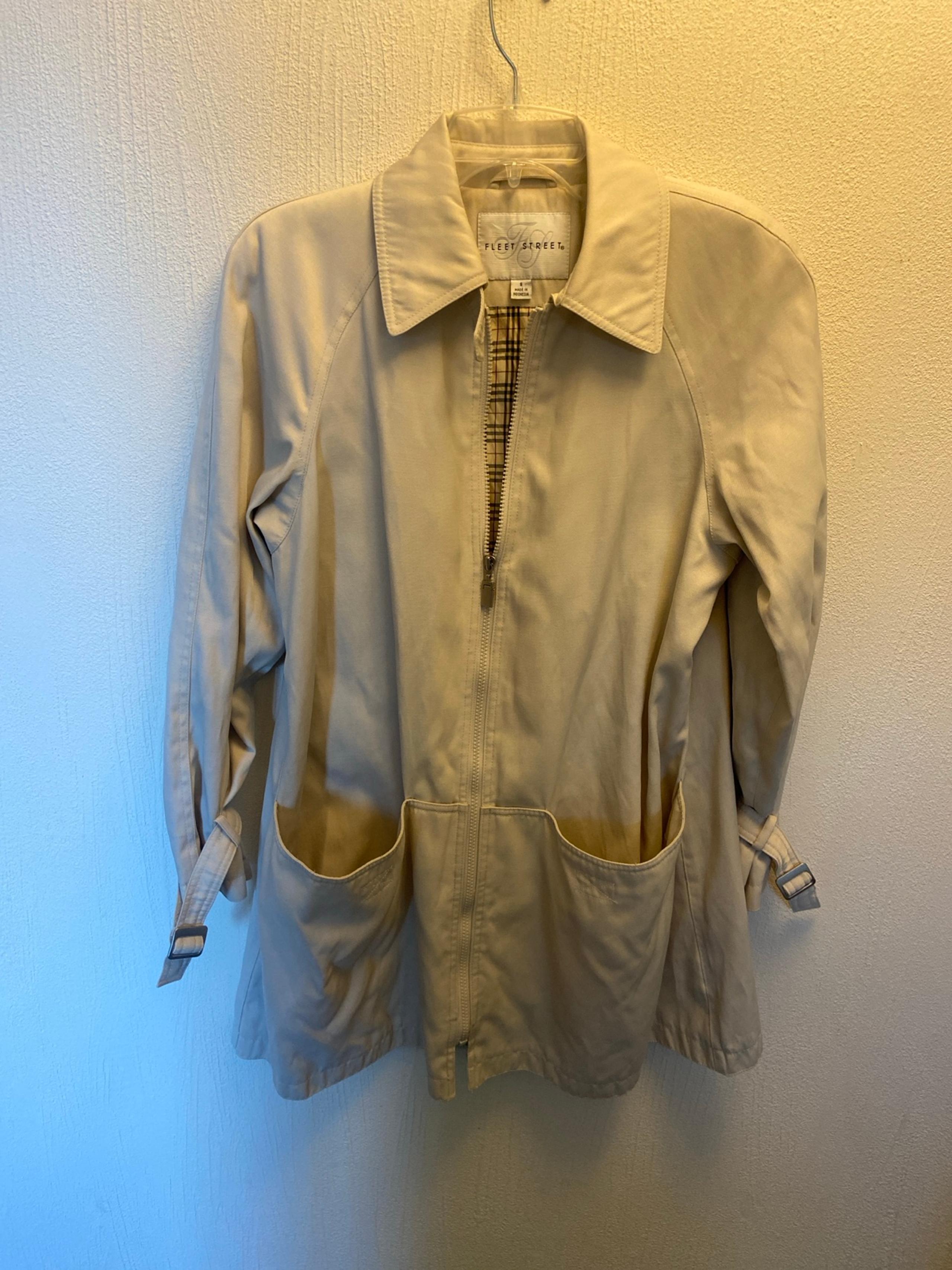 Fleet Street Women's Coat Tan and Cream Coat Small