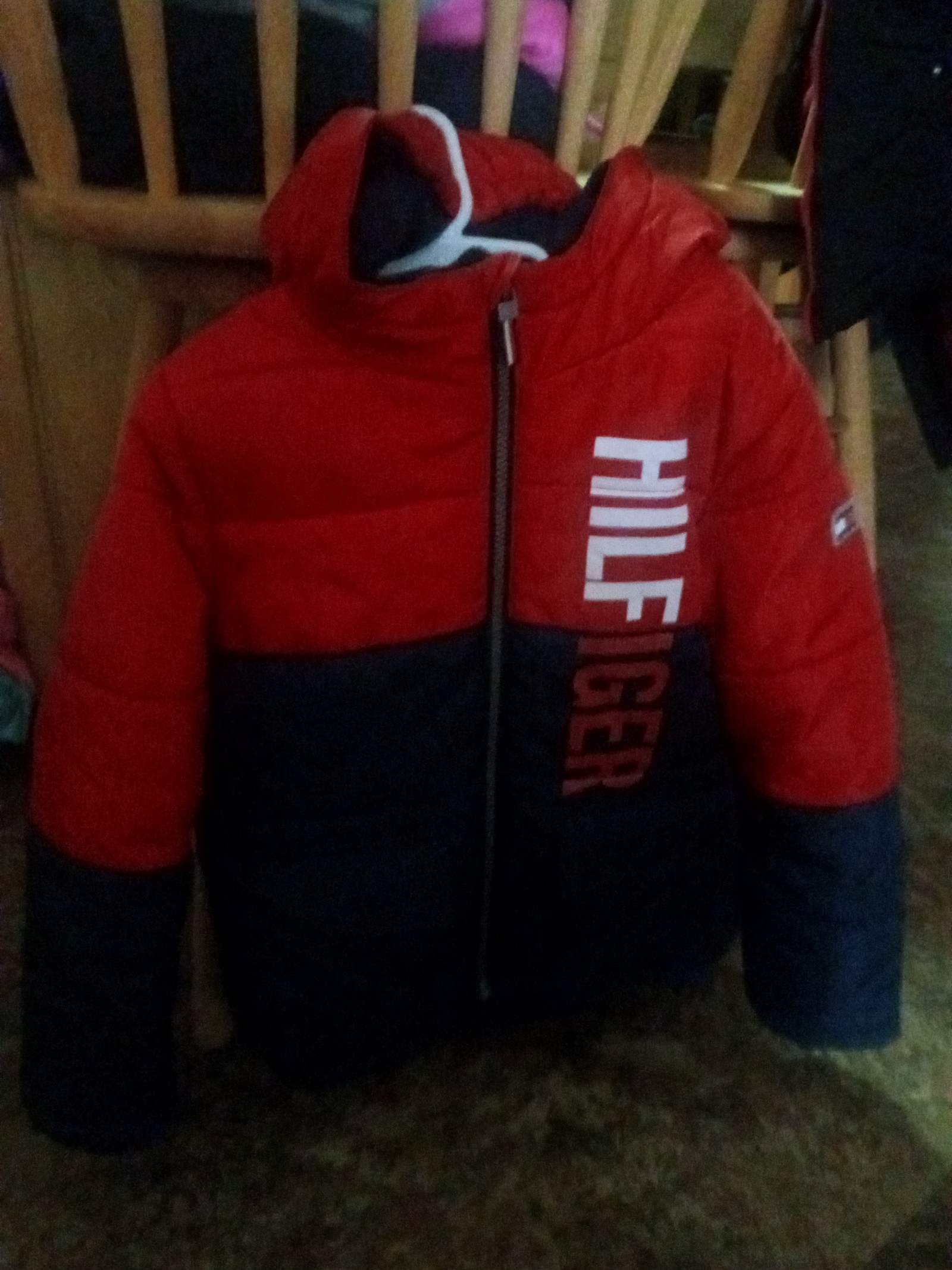 Boys Tommy Hilfiger fleece lined hooded jacket
