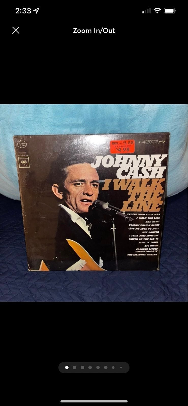 SEALED Johnny Cash Vinyl Record I Walk The Line 1965