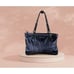Authentic Vintage Coach Gallery ew blue leather Tote Bag Length 12 In, H 8.5 In