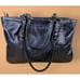 Authentic Vintage Coach Gallery ew blue leather Tote Bag Length 12 In, H 8.5 In