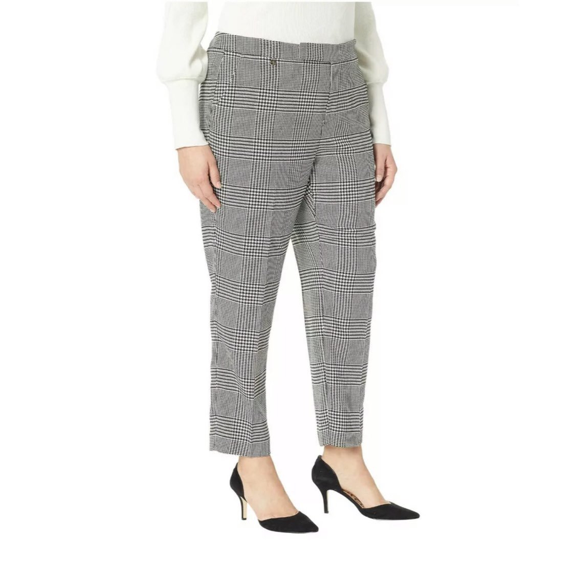 New Ralph Lauren Black Plaid Dress Pants