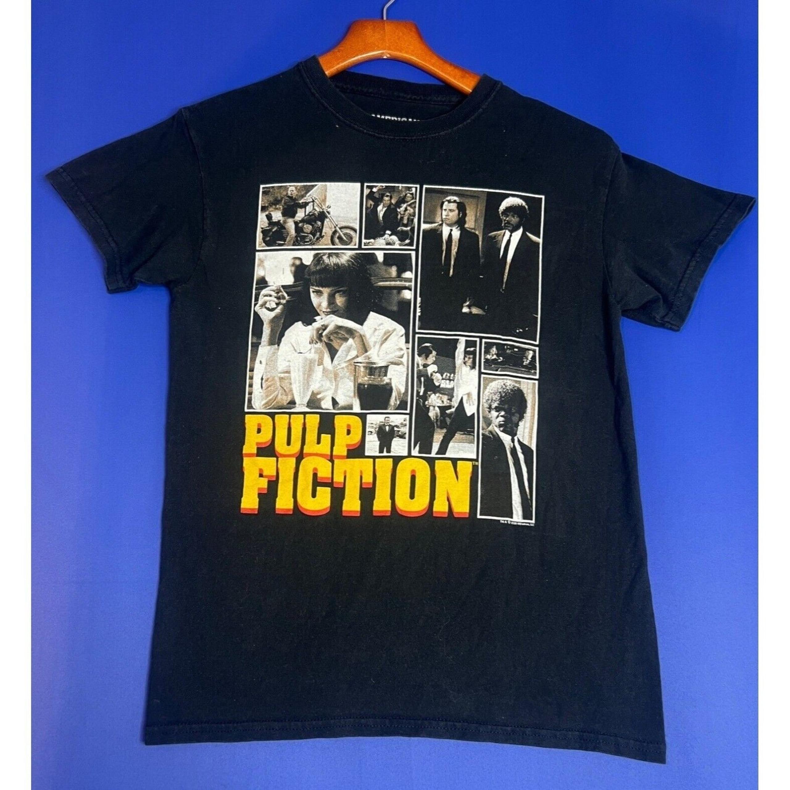 Womens Pulp Fiction Graphic Tee Size Small Short Sleeve Black T-Shirt