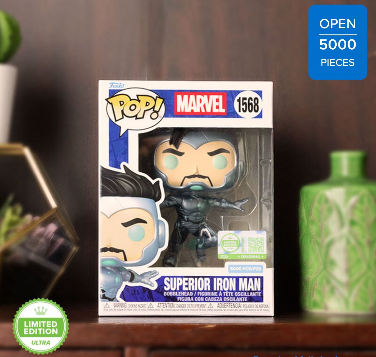 Funko Pop Marvel Superior Iron Man Limited Edition Vinyl Figure 1568