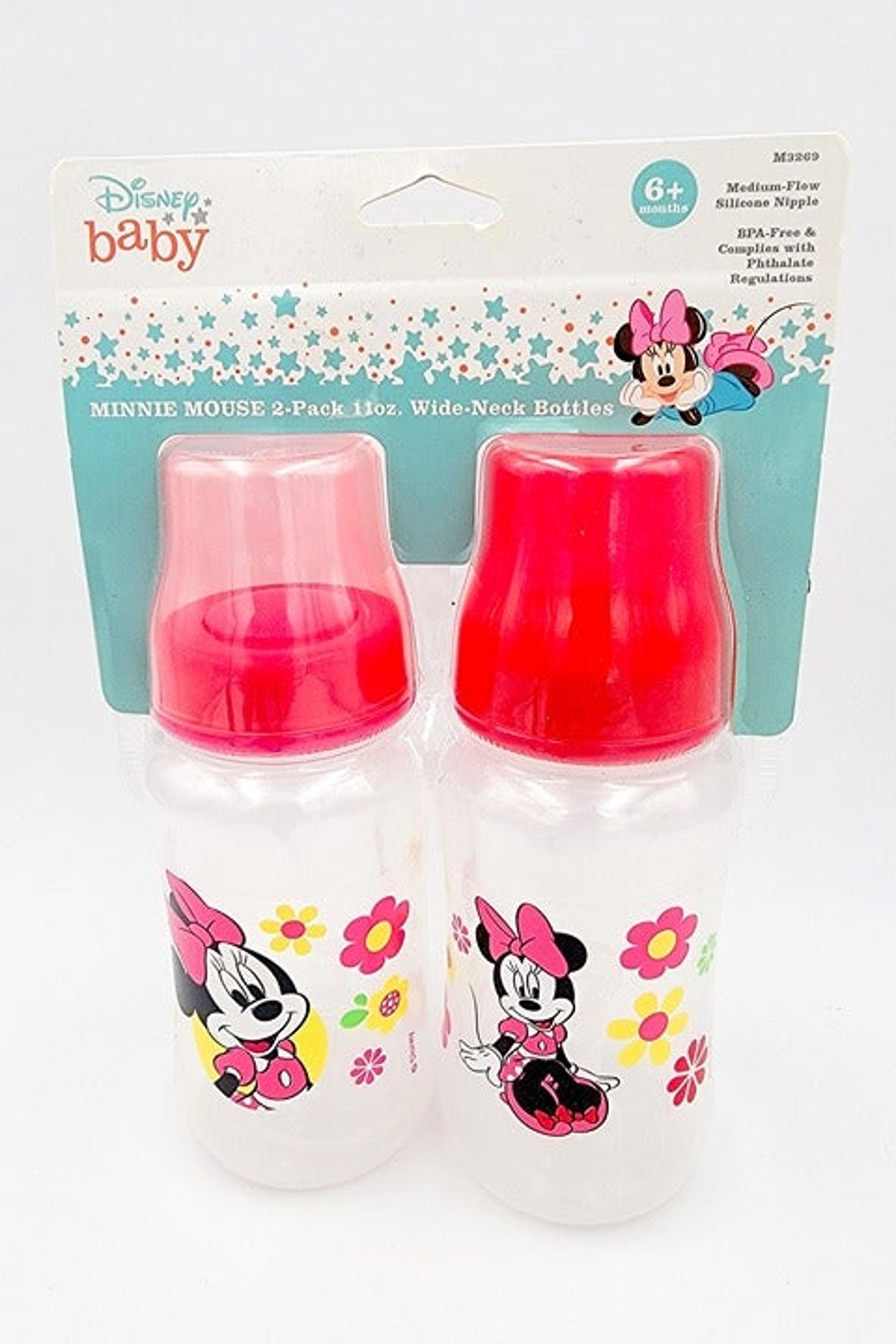 Disney Baby Minnie Mouse 2-Pack 11oz Wide-Neck Bottles