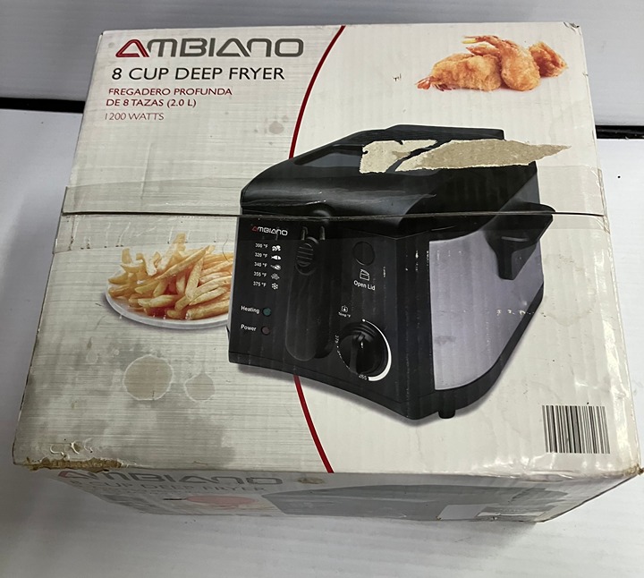 Ambiano Stainless Steel Mini 8 Cup Deep Fryer 1700W Model DF8C, !