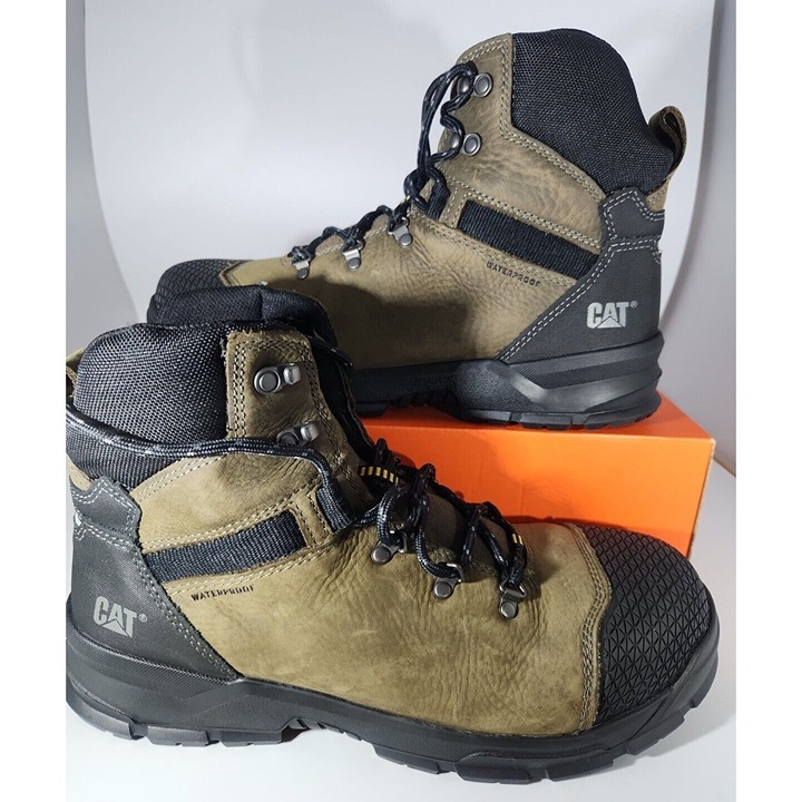 New CAT steel toe boots men waterproof 6” #p91330 M Size 12 US Caterpillar