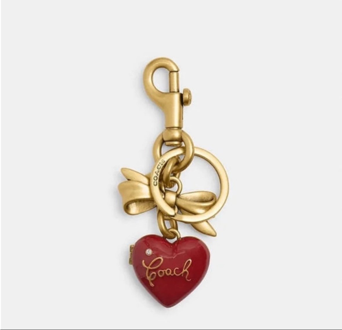 Coach locket bag charm