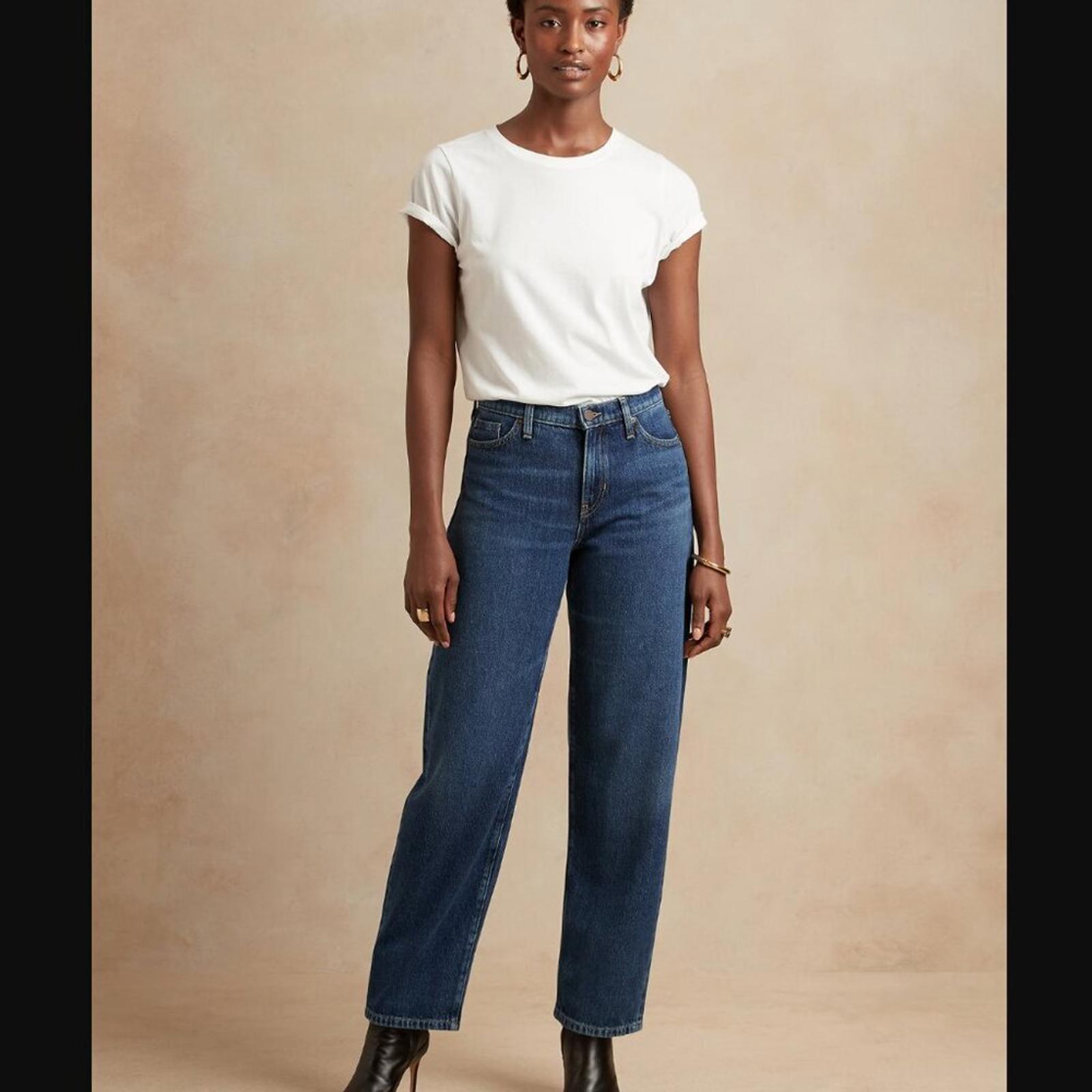 Banana Republic High Waist Women's Barrel Jeans Dark Wash 28 / 6