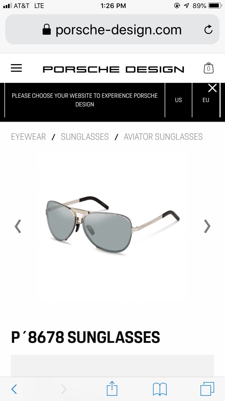 porsche design sunglasses