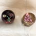 Vintage Set of 2 Paperweights Floral Designs
