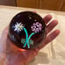 Vintage Set of 2 Paperweights Floral Designs