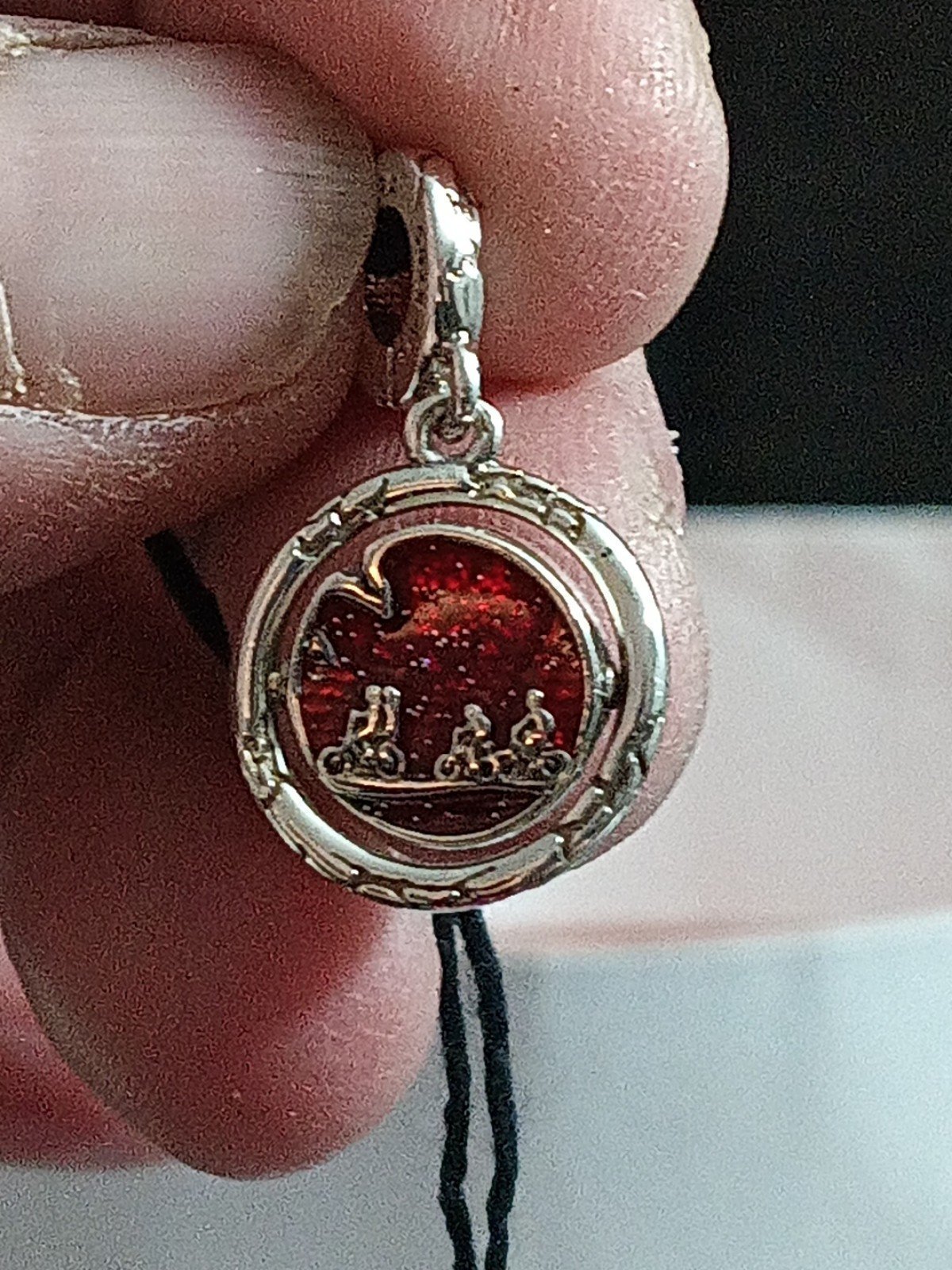 Pandora stranger things authentic 2 sided glow in the dark spinning charm
