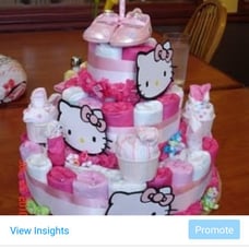 Diaper cake for baby shower
