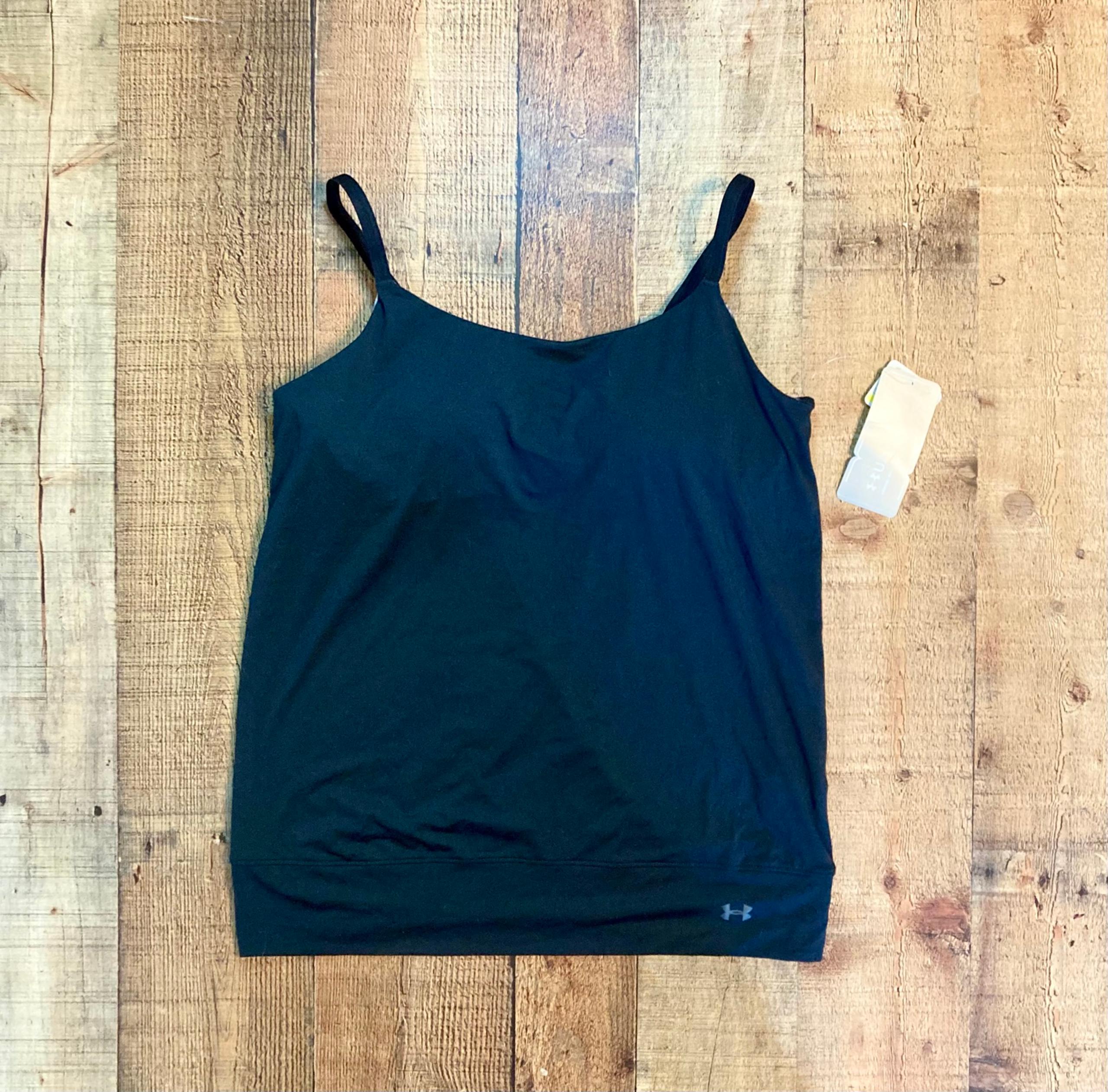 Under Armour Women's Black Tank Top Size M Athleisure Workout Gym Train NWT