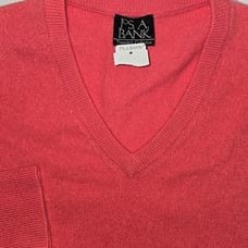 NWT NEW Jos A Bank Medium M Cashmere Sweater Pink Travelers Collection 325