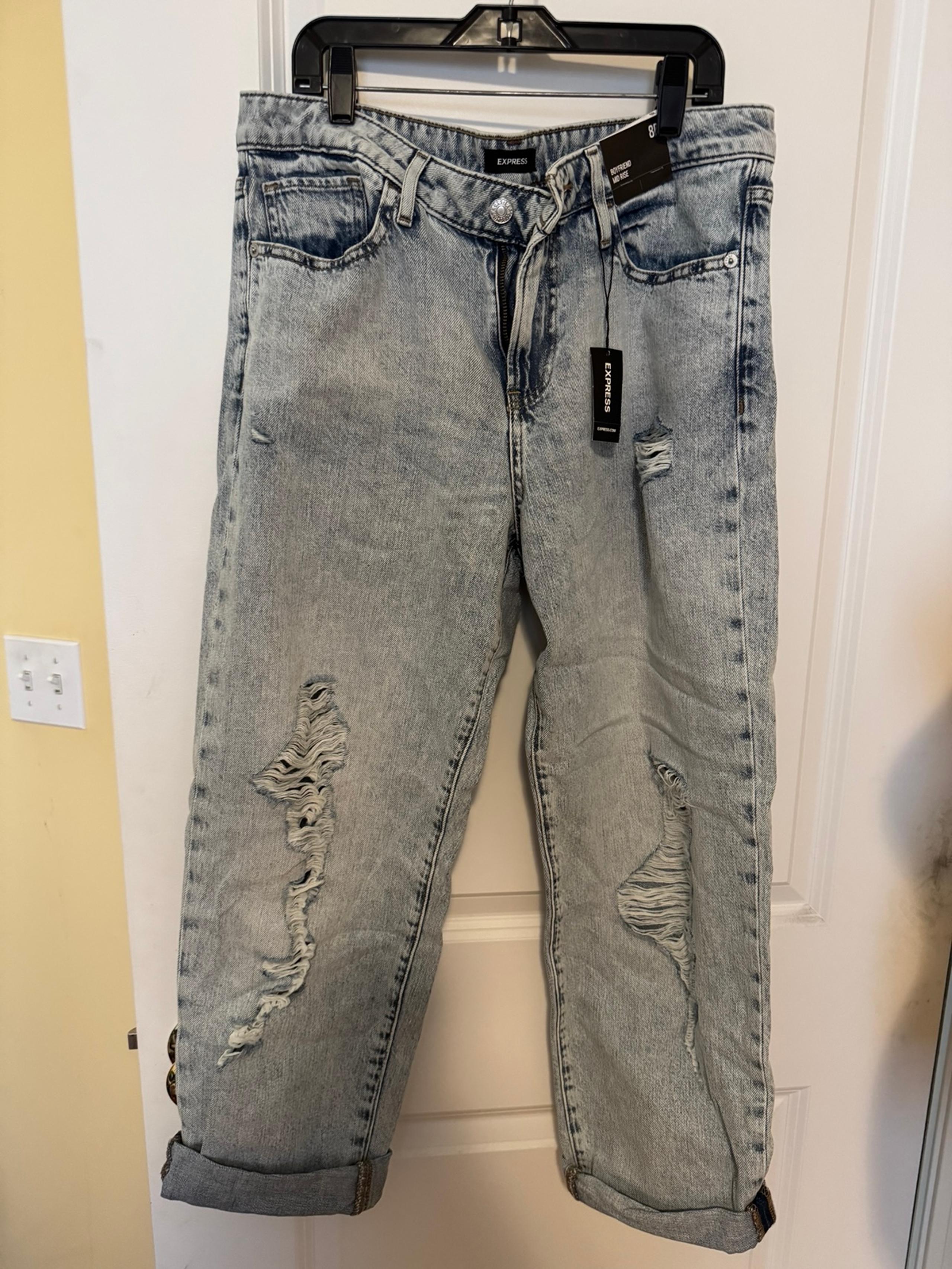 Express Boyfriend Mid rise Jeans Women's 8R