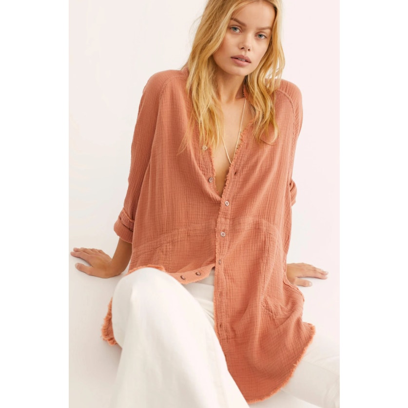 Free People Summer Daydream Button Down size medium