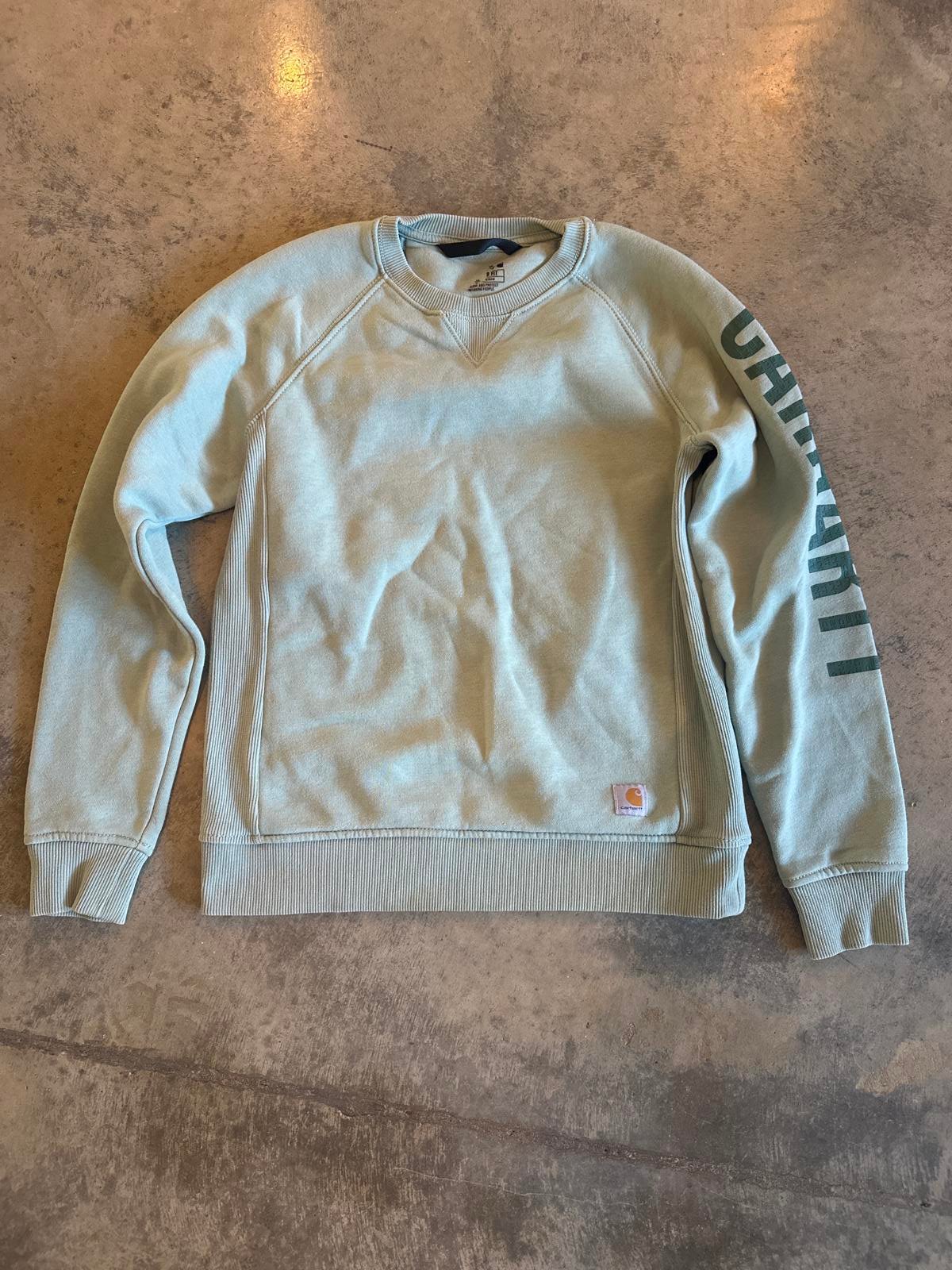 Carhartt Womens Sweatshirt Light Green Size Small