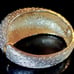 Vintage Castlecliff Hinged Cuff Bracelet, Gold tone, Rhinestones, Chunky...Chic!