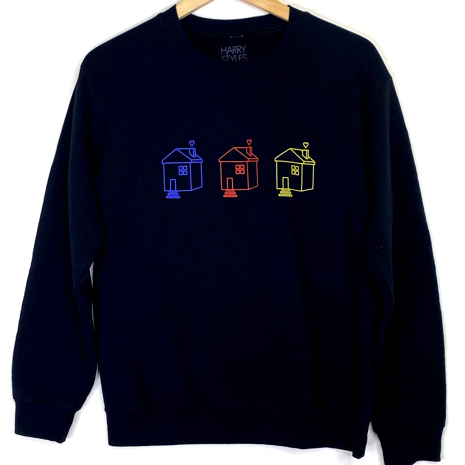 Harry Styles House AMEX Exclusive Black Crewneck Sweatshirt Sz S Love On Tour