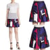 Diane Von Furstenberg Gemma Abstract Print Silk Pleated A Line Skirt Size 6