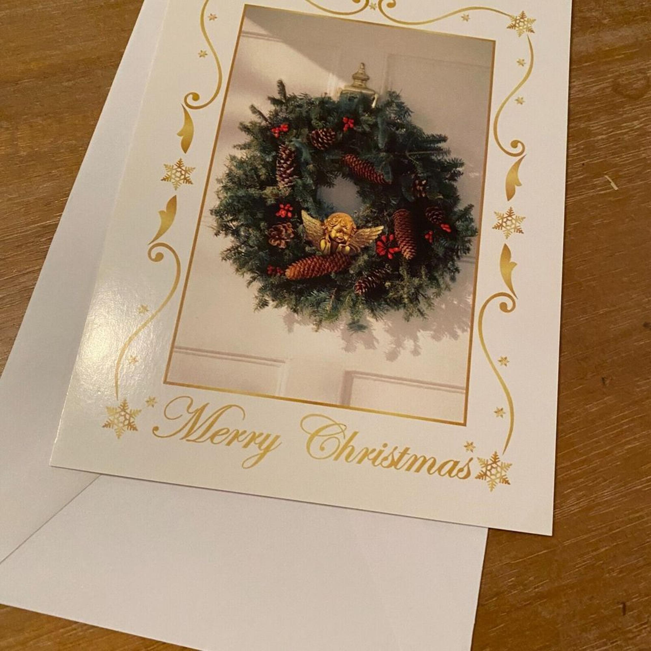 Robert Cushman Hayes Garland Holiday Merry Christmas Greeting Card 2013
