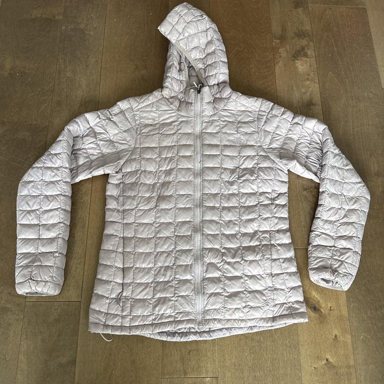 The North Face Women's ThermoBall Hooded Puffer Jacket Medium Pink/purple