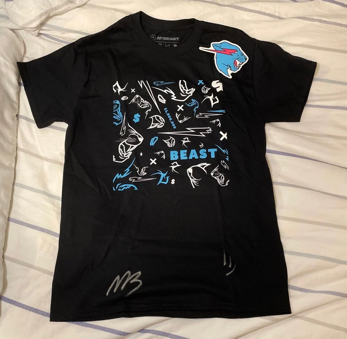 Mr Beast Signed 1 Million Medium T-Shirt