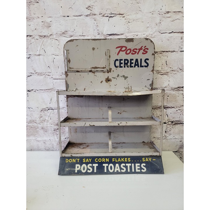 Vintage Post Cereal Counter Display, Store Display, Don't Say Corn Flakes, Say