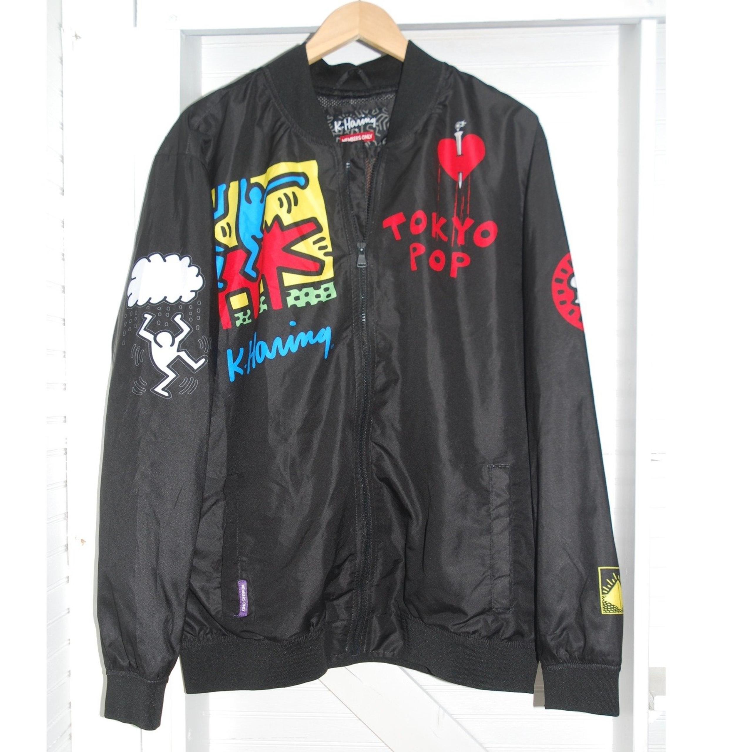 Keith Haring X Members Only Tokyo Pop Windbreaker Bomber Jacket size XL Mens