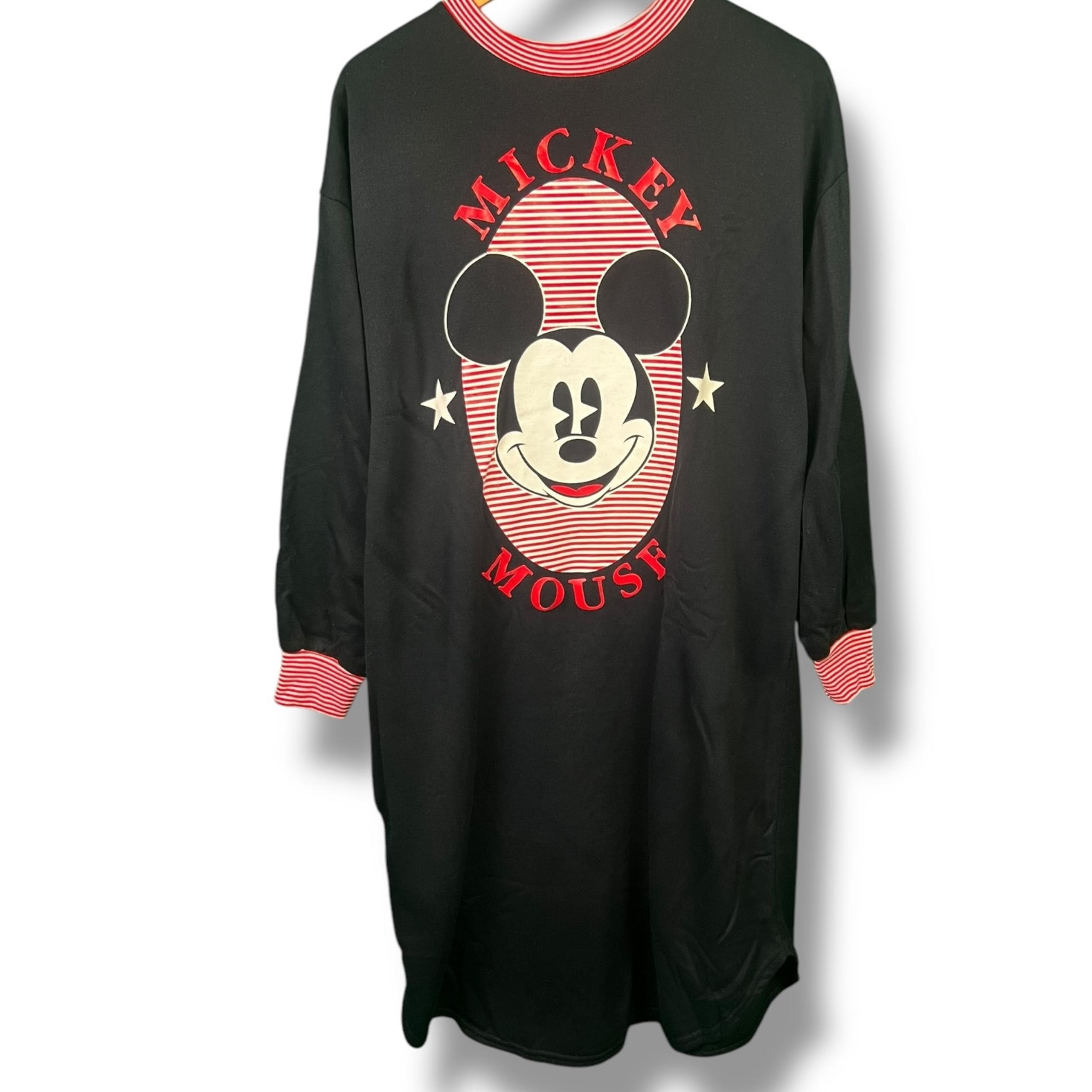 Vintage 90s Women's MICKEY MOUSE Sleep Shirt Nightgown Size Large Disney