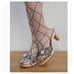 Vintage Coach Women's Y2K Monogram Juliet Heels Wood Clogs Tan Size 7