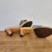 Vintage Coach Women's Y2K Monogram Juliet Heels Wood Clogs Tan Size 7