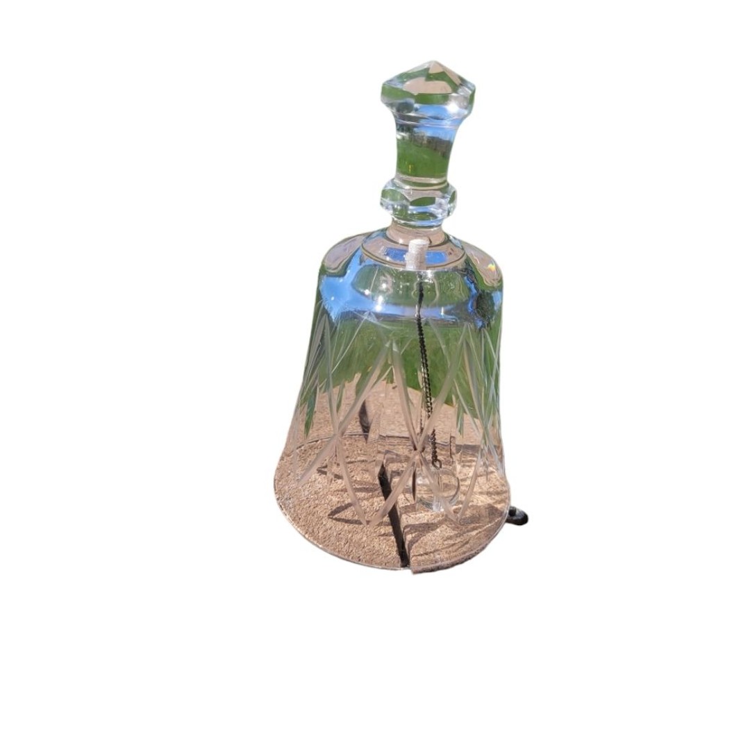Vintage Val St Lambert Crystal hand Bell