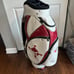 Oakley Skull Golf Bag 9.0 White / Red, Strap & Rain Cover Cart Caddy