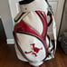 Oakley Skull Golf Bag 9.0 White / Red, Strap & Rain Cover Cart Caddy