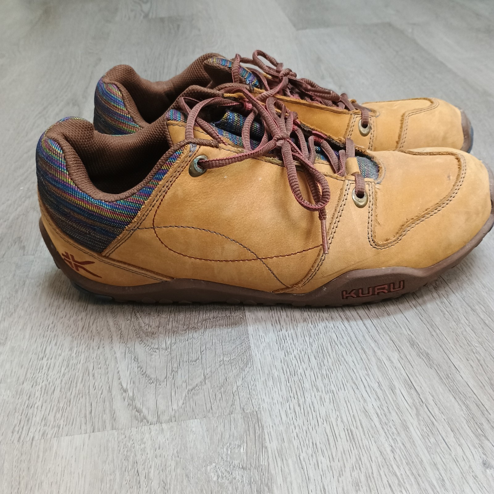 Kuru Kruzr II Women's Tan leather walking hiking sneaker comfort 200813 size 12