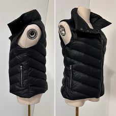 Patagonia Down Quilted Asymmetrical Zip Vest 2014 Sz S Gorpcore Sporty Warm
