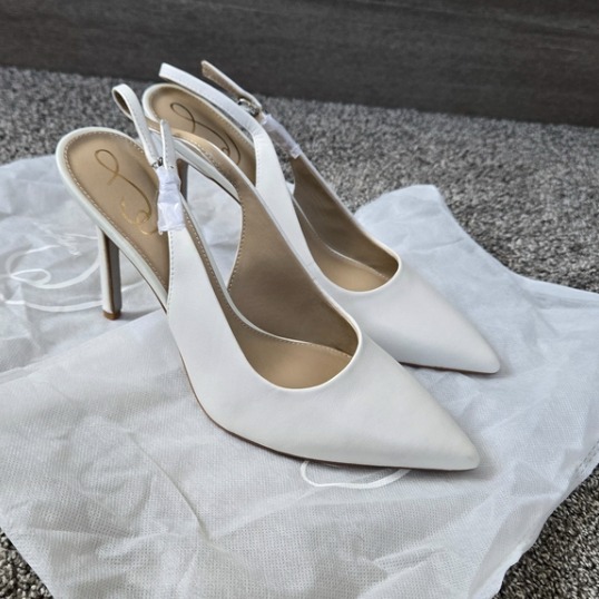 Sam Edelman Hazel Sling Back White Heel NEW size 9