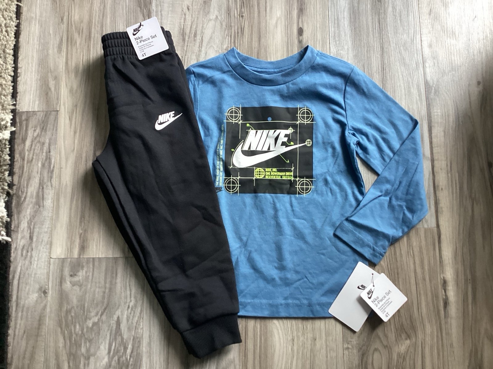 Nike toddler boys l/s tee & joggers set size 4T(NWT) ~PRICE FIRM, NO OFFERS~