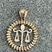 Vintage 14K Yellow Gold Libra Scales Zodiac or Astrology Mexican Charm