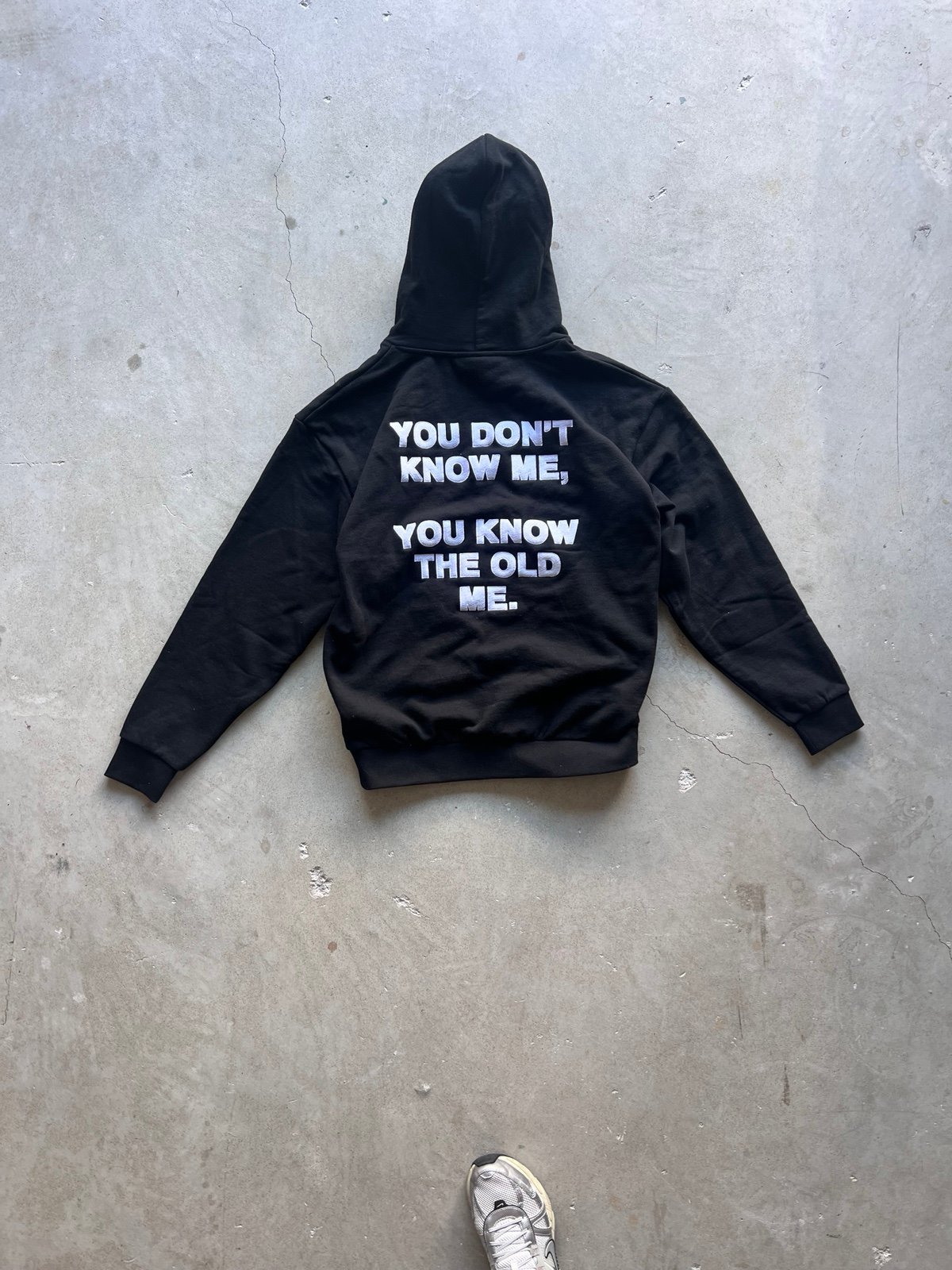 Hoodies & Sweatshirt in Black with quote