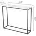 41 Faux Marble Console Table for Entryway, Modern Sofa Table for Living Room