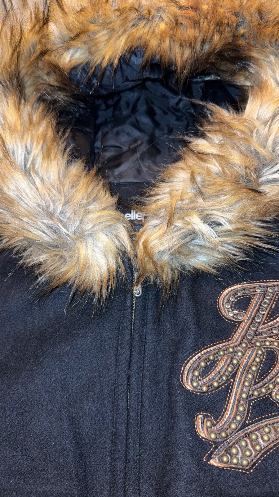 Wool and leather pelle coat